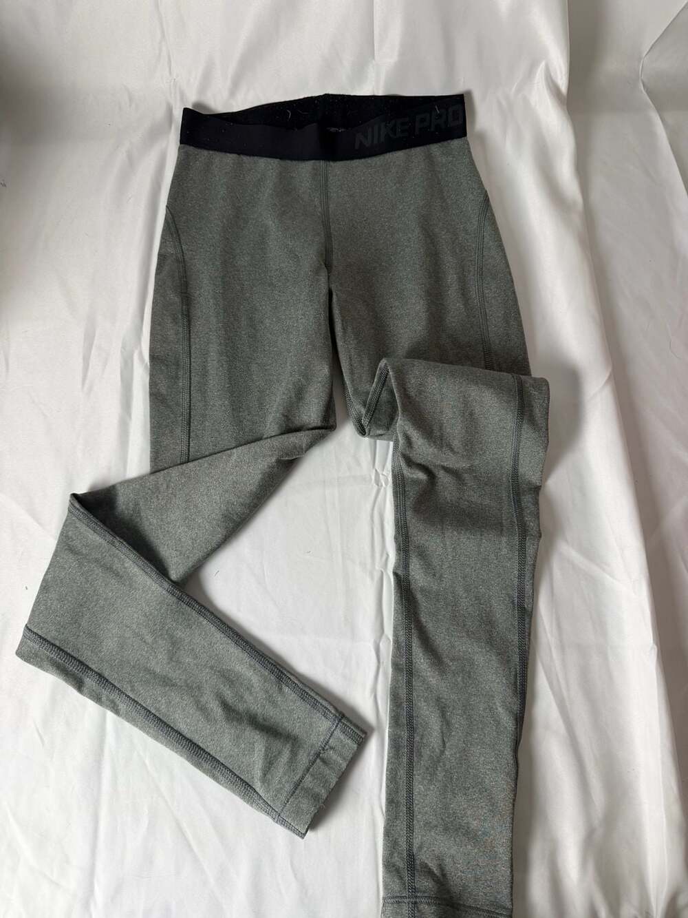Nike Pro Dri-Fit Heather Gray Athletic Leggings Size S